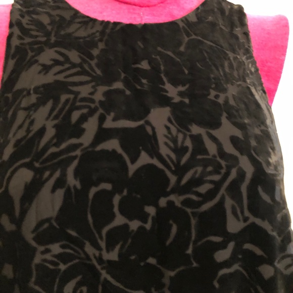 Dress black velvet bohemian fit flower design - Picture 2 of 5